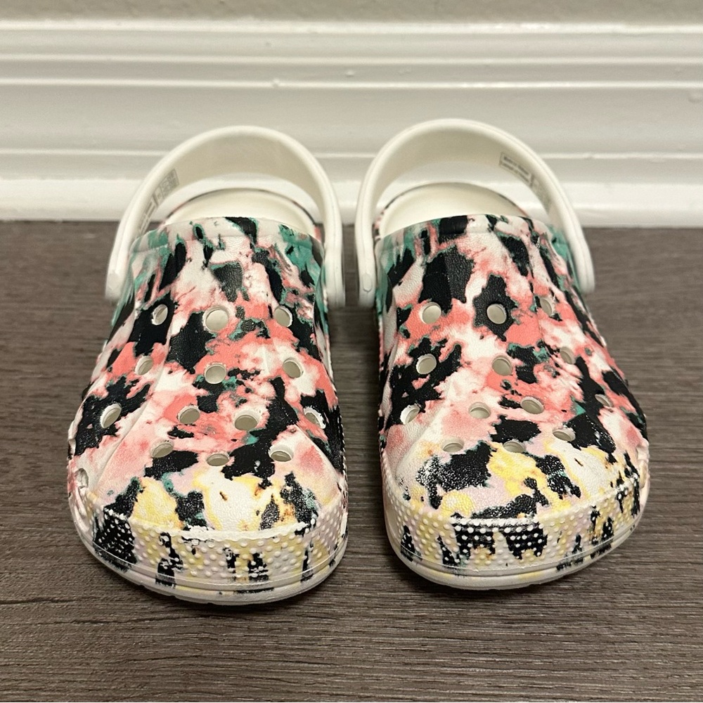 Crocs rainbow marble